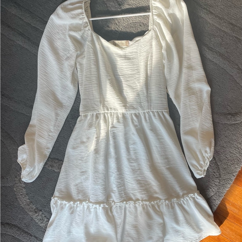 white flowy dress